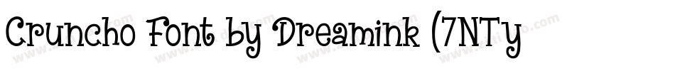 Cruncho Font by Dreamink (7NTypes)字体转换